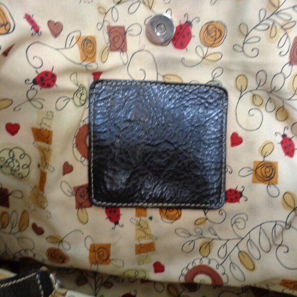 Brighton Straw and Black Leather Braided Handles Shoulder Bag Purse - Picture 2 of 12